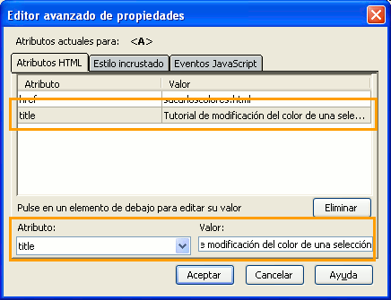 Edicion avanzada: atributo title en un enlace de texto