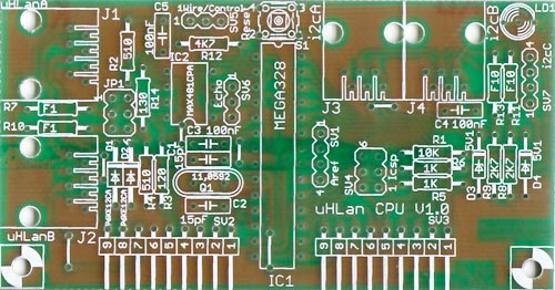 Producción del PCB uHLan CPU 1.0