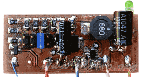 Prototipo de regulador PWM para diodos Leds de la central domótica
