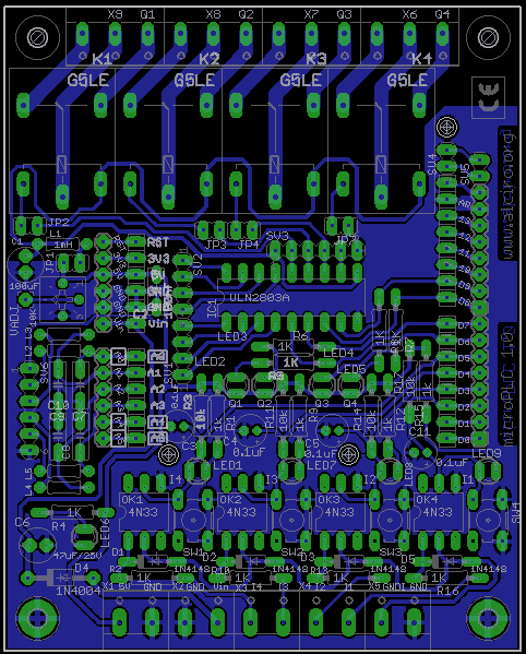 Placa PCB del micro PLC para arduino