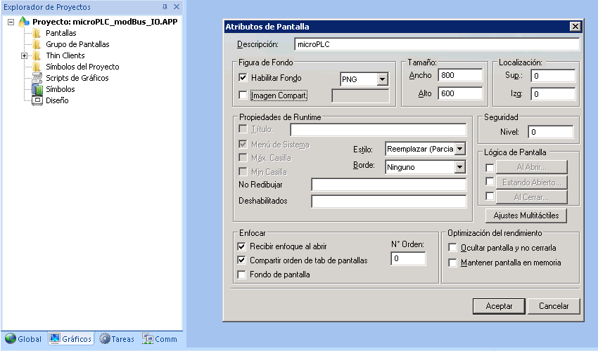 Indusoft SCADA, creación de una nueva pantalla