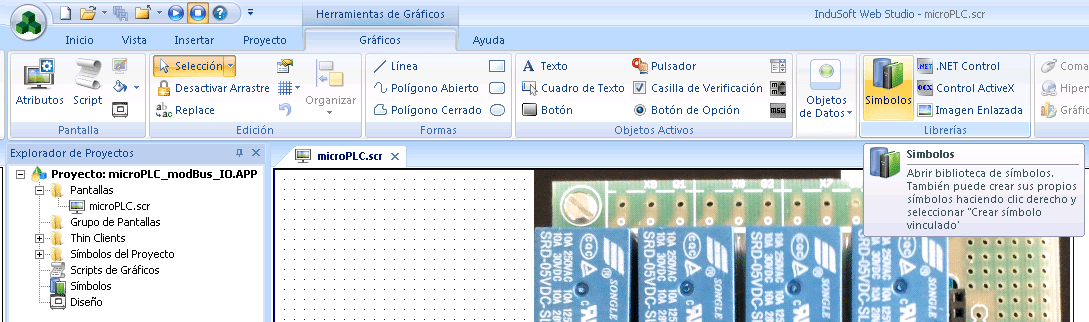 Indusoft librerías símbolos