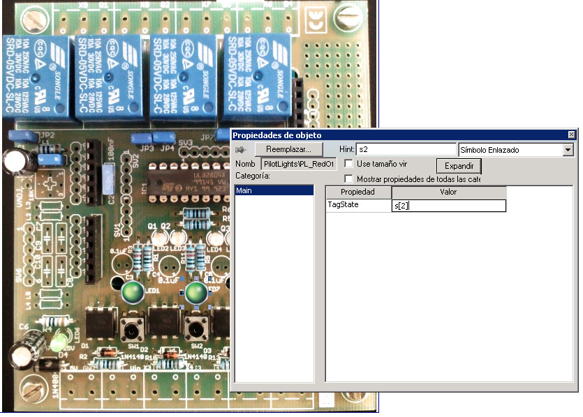 Indusoft entradas con leds
