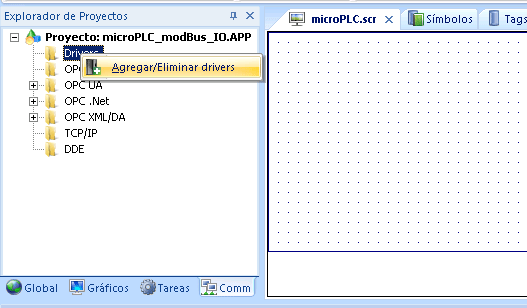 Indusoft scada, agregar drivers