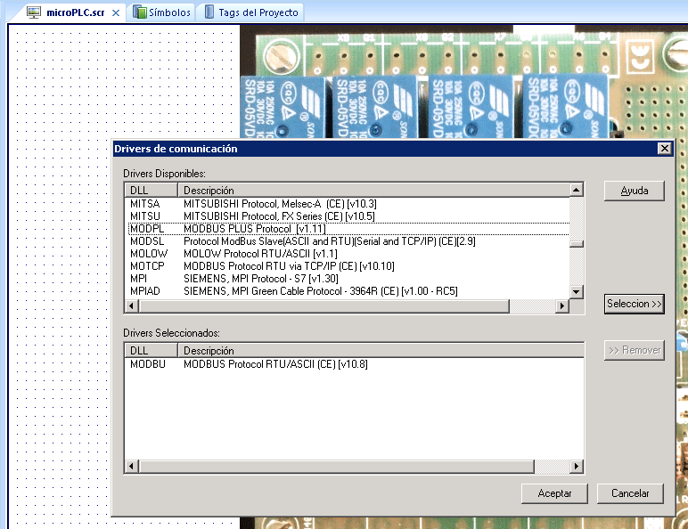 Indusoft scada, protocolos de comunicación