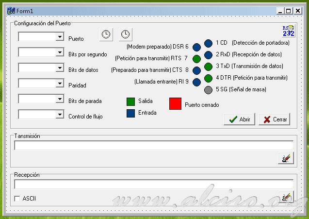 Beispiel Testprogramm RS-232