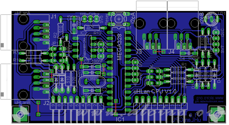 PCB uHLan CPU V1.0