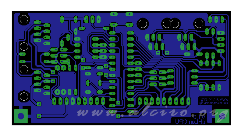 PCB uHLan CPU V1.0 Buttom