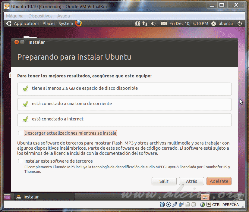Ubuntu 10.10, primeros pasos